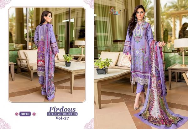 Shree Firdous Exclusive Collection Vol 27 Cotton Dupatta Pakistani Suits